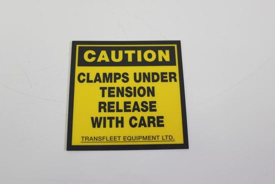 CAUTION STICKER- GRAIN CLAMP