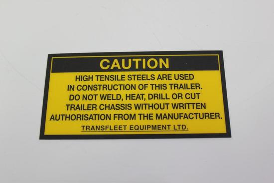 CAUTION STICKER- CHASSIS