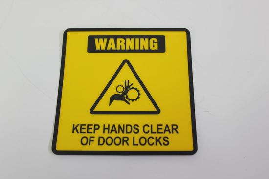 WARNING STICKER- FINGER CLAMP