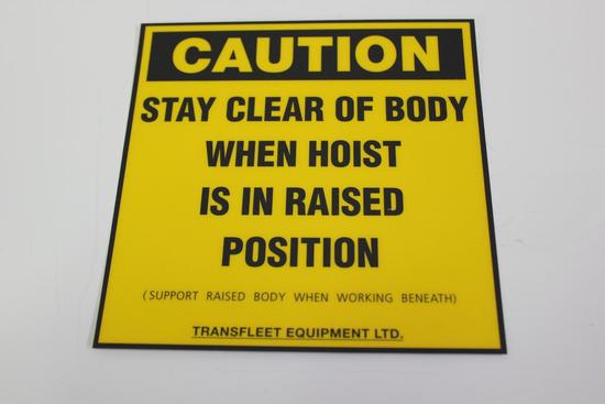CAUTION STICKER- HOIST